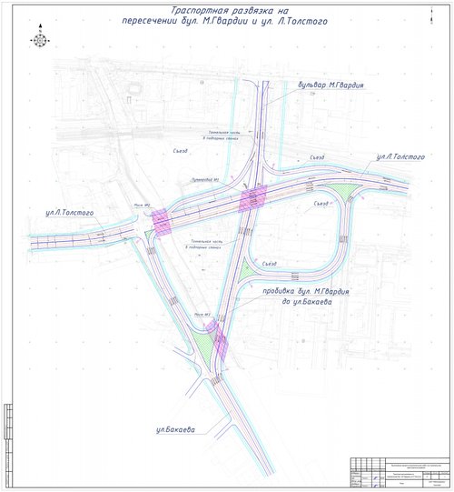 Схема транспортной развязки в Бишкеке