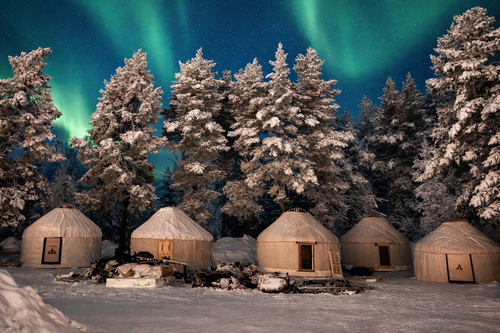 Юрты на родине Санта Клауса, Лапландия