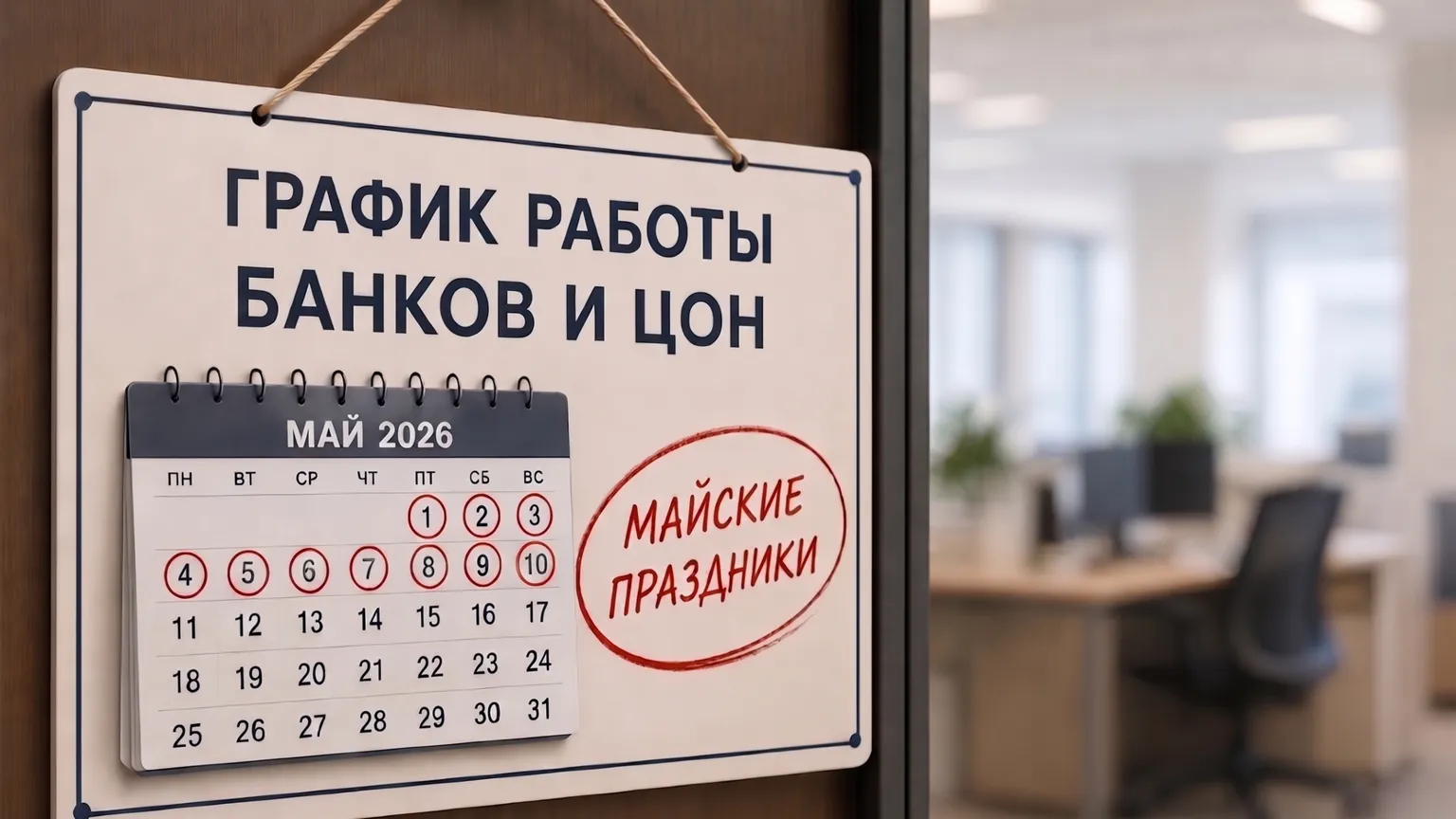 Как работают банки и ЦОНы Кыргызстана на майские праздники 2026: полный график