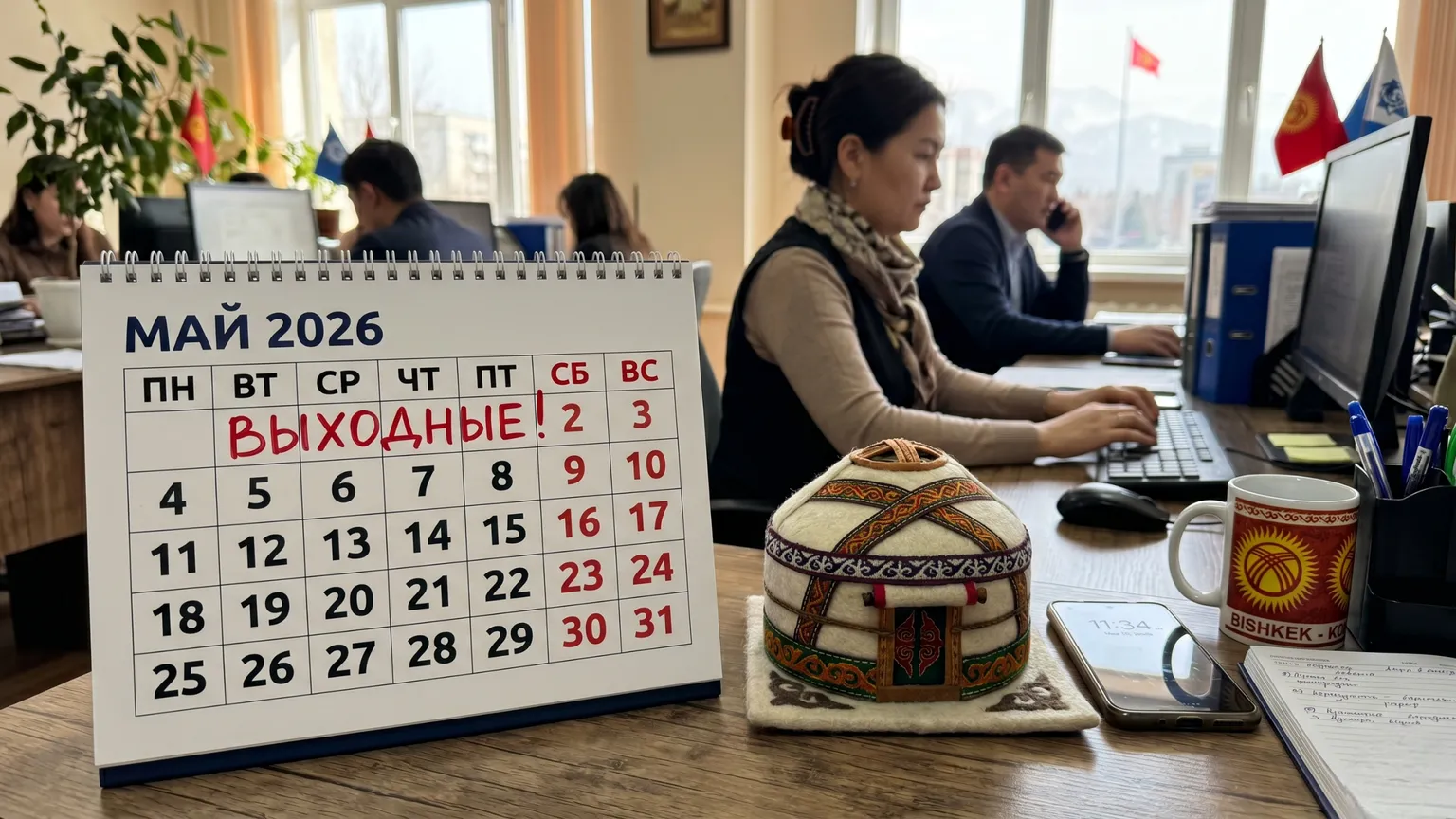 Как отдыхаем на майские праздники 2026 в Кыргызстане: календарь выходных